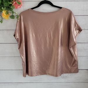 Zara Tops - Zara | Rose Gold Metallic Crop Top Zara Tops - Zara | Rose Gold Metallic Crop Top